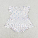 SR1217 Blue Vase Baby Girl Romper