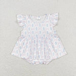 SR1217 Blue Vase Baby Girl Romper