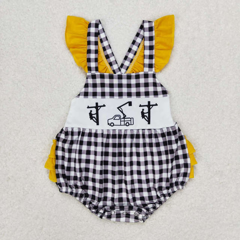 SR1222 Lineman Frame Baby Girl Romper