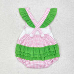 SR1226 Golf Plaid Baby Girl Romper