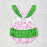 SR1226 Golf Plaid Baby Girl Romper