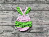 SR1226 Golf Plaid Baby Girl Romper