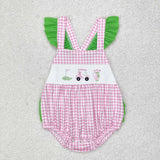 SR1226 Golf Plaid Baby Girl Romper