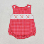 SR1338 Baseball Red Baby Boy Romper