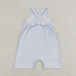 SR1362 Blue Stripe Baby Boy Romper