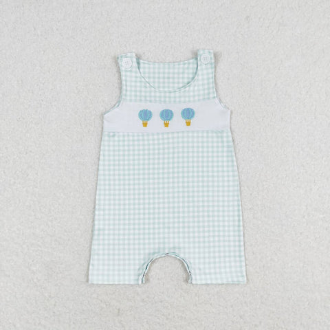 SR1405 Embroidery Hot Air Balloon Baby Boy Romper