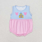 SR1410 Castle Pink Baby Girl Romper