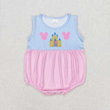 SR1410 Castle Pink Baby Girl Romper