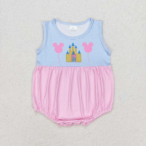 SR1410 Castle Pink Baby Girl Romper