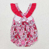 SR1423 Flower Pink Baby Girl Romper