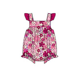 SR1423 Flower Pink Baby Girl Romper