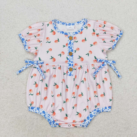 SR1425 Peach Pink Baby Girl Romper