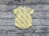 SR1432 Honey Bear Flower Baby Girl Romper