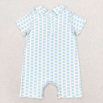 SR1436 Crab Blue Baby Boy Romper