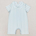 SR1436 Crab Blue Baby Boy Romper