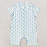 SR1436 Crab Blue Baby Boy Romper