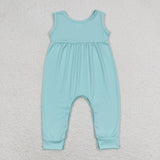 SR1446 Sky Blue Cotton Baby Girl Alley Cat Romper