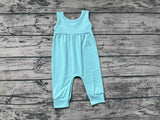 SR1446 Sky Blue Cotton Baby Girl Alley Cat Romper