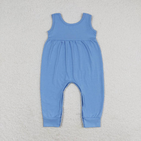 SR1448 Blue Cotton Baby Girl Alley Cat Romper