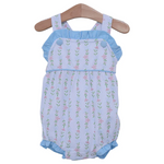 Preorder SR1478 Flower Blue Baby Girl Romper