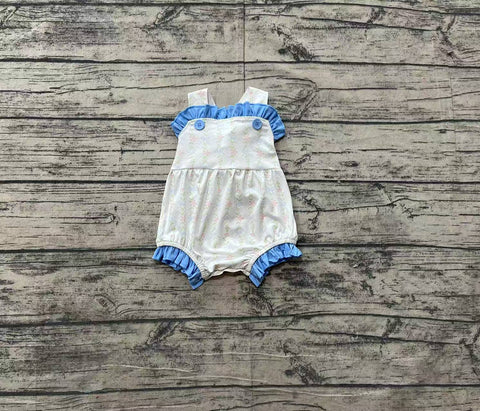 Preorder SR1478 Flower Blue Baby Girl Romper