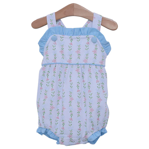 Preorder SR1478 Flower Blue Baby Girl Romper