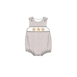 SR1487 Starfish Stripe Baby Boy Romper