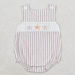 SR1487 Starfish Stripe Baby Boy Romper