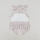 SR1488 Starfish Stripe Baby Girl Romper