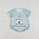 SR1530 Jesus God Baby Boy Romper