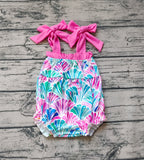 SR1555 Colorful Flower Pink Girls Boys Romper