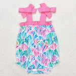 SR1555 Colorful Flower Pink Girls Boys Romper