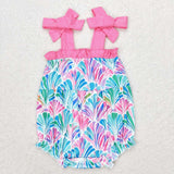 SR1555 Colorful Flower Pink Girls Boys Romper