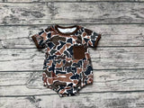 SR1580 Camo Brown Boys Romper