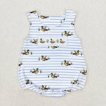 SR1583 Embroidery Mallard Dark Blue Boys Romper