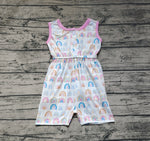 SR1600 Rainbow Pink Bow Girls Romper