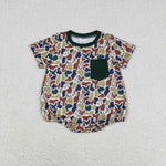 SR1659 Mallard Camo Green Baby Boy Romper