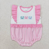 SR1676 Crab Pink Baby Girls Bubble Romper