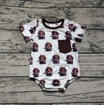 SR1685 Dog Mallard Brown Baby Boys Romper