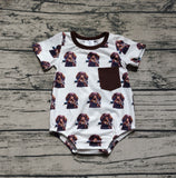 SR1685 Dog Mallard Brown Baby Boys Romper