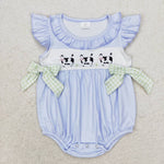 SR1696 Farm Cow Baby Girls Romper