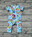 SR1723 Cartoon Blue Dog Baby Zip Sleeper Boy
