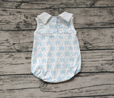 SR1824 Elephant Blue Baby Boys Bubble Romper