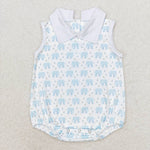 SR1824 Elephant Blue Baby Boys Bubble Romper