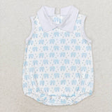 SR1824 Elephant Blue Baby Boys Bubble Romper