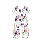Preorder 05.20 SR1848 Flower Purple Girl's Jumpsuit