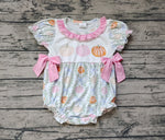 SR1865 Pumpkin Pink Baby Girl Bubble Romper