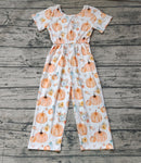 SR1880 Pumpkin Flower Girl's Jumpsuit