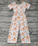 SR1880 Pumpkin Flower Girl's Jumpsuit