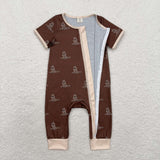 SR1898 Bamboo Hunting Mallard Baby Zip Romper Sleepers Boy